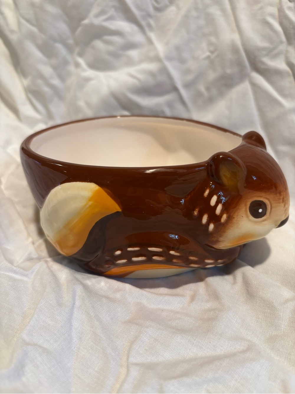 Ceramic Squirrel Bowl, Retired